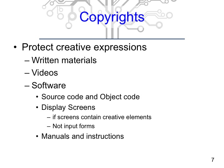 Copyrights Copyrights