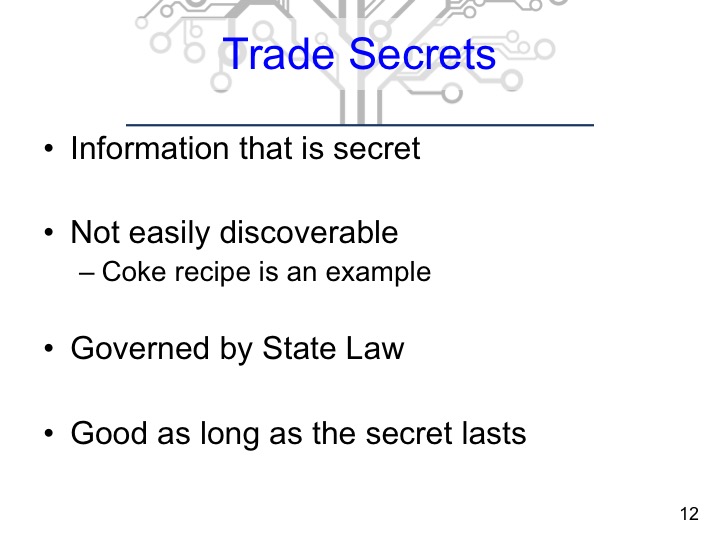 Trade Secrets Trade Secrets